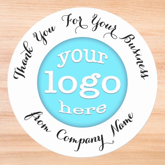 Logo für eine benutzerdefinierte Firma Vielen Dank Runder Aufkleber