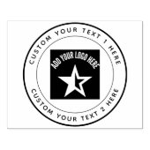 Logo für eine große Runde für Ihr Unternehmen Gummistempel (Prägung)