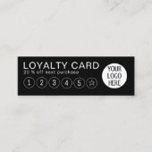 Logo für eine schwarze und weiße Firma Treuekarte (Vorderseite)