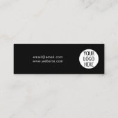 Logo für eine schwarze und weiße Firma Treuekarte (Rückseite)