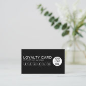 Logo für eine schwarze und weiße Firma Treuekarte (Stehend Vorderseite)