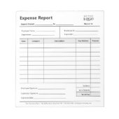 Logo für einfache Kostenerstattung für Unternehmen Notizblock (Vorderseite)