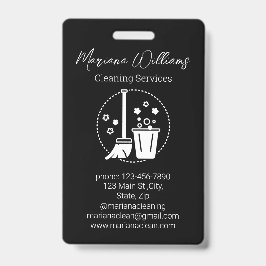 Logo für einfache Reinigungsdienste schwarz schick Ausweis