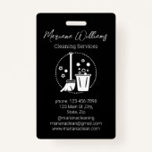 Logo für einfache Reinigungsdienste schwarz schick Ausweis (Vorderseite)