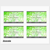 Logo für elegante Green Glitzer Product Labels Dia Rechteckiger Aufkleber (Blatt)