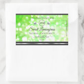 Logo für elegante Green Glitzer Product Labels Dia Rechteckiger Aufkleber (Tasche)