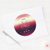 Logo für elegante Red Product Labels Diamonds Runder Aufkleber (Umschlag)