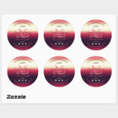 Logo für elegante Red Product Labels Diamonds Runder Aufkleber (Blatt)