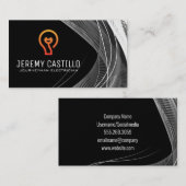 Logo für elektrische Plug-LightBulb | Abstrakte St Visitenkarte (Vorne/Hinten)