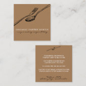 Logo für Essenslöffel für Koch Kochen Quadratische Visitenkarte (Vorne/Hinten)