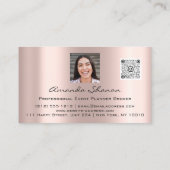 Logo für Event Planner Couch QrCode Foto Blau Visitenkarte (Rückseite)