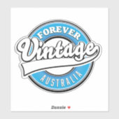 Logo für ewig Vintages Australien Aufkleber (Blatt)