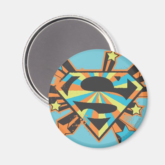 Logo für farbige Supergirl-Stars Magnet (Vorderseite/Rückseite)
