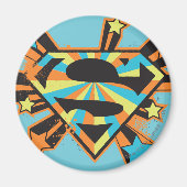 Logo für farbige Supergirl-Stars Magnet (Vorne)