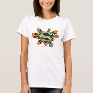 Logo für farbige Supergirl-Stars T-Shirt