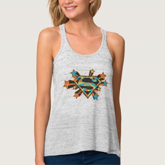 Logo für farbige Supergirl-Stars Tank Top (Vorderseite)