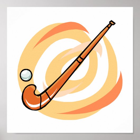 Logo für Feldhockey-Orange Poster (Vorne)