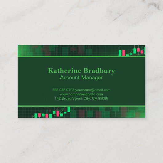 Logo für Finanzwachstum | Börsentabelle Visitenkarte (Rückseite)