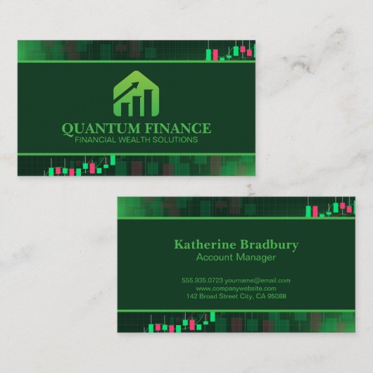 Logo für Finanzwachstum | Börsentabelle Visitenkarte (Vorne/Hinten)