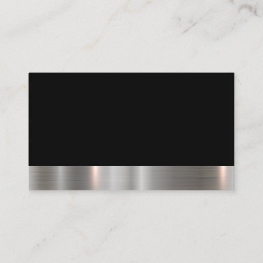 Logo für Firmenlogos | Metal Trim Business Card Visitenkarte (Rückseite)
