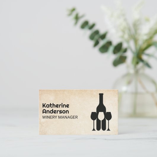 Logo für Flaschen | Weinsammlung Visitenkarte (Stehend Vorderseite)