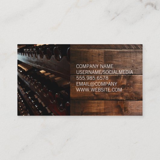 Logo für Flaschen | Weinsammlung Visitenkarte (Rückseite)