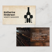Logo für Flaschen | Weinsammlung Visitenkarte (Vorne/Hinten)
