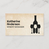 Logo für Flaschen | Weinsammlung Visitenkarte (Vorderseite)