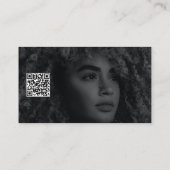 Logo für Fotografen Moderner Minimalistischer QR-C Visitenkarte (Rückseite)