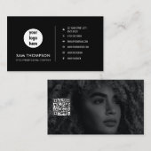 Logo für Fotografen Moderner Minimalistischer QR-C Visitenkarte (Vorne/Hinten)