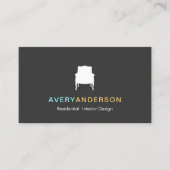 Logo für französische Stühle - Innenarchitektur -  Visitenkarte (Vorderseite)