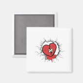 Logo für gebrochenes Herz Magnet (Vorderseite/Rückseite)