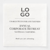 Logo für Geschäftsereignisse oder Firmenveranstalt Serviette (Vorderseite)