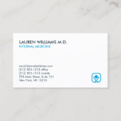 Logo für Gesundheit und Wellness auf Weiß Visitenkarte (Rückseite)