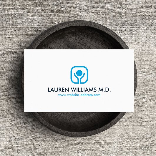Logo für Gesundheit und Wellness auf Weiß Visitenkarte