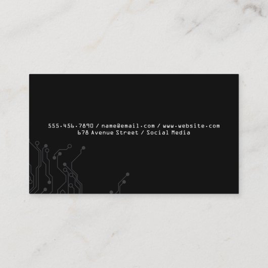 Logo für Gesundheitsbewusstsein | Computertechnik Visitenkarte (Rückseite)