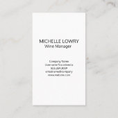 Logo für Glas aus Weinglas | Gold Bokeh Hintergrun Visitenkarte (Rückseite)