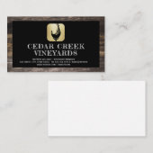 Logo für Glas aus Weinglas | Holzgrenze Visitenkarte (Vorne/Hinten)
