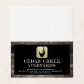 Logo für Glas aus Weinglas | Holzgrenze Visitenkarten (Außenseite Aufgefaltet)