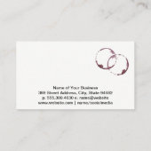 Logo für Glas aus Weinglas | Marmor Visitenkarte (Rückseite)