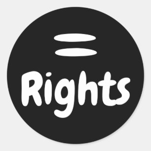Logo für gleiche Rechte Runder Aufkleber