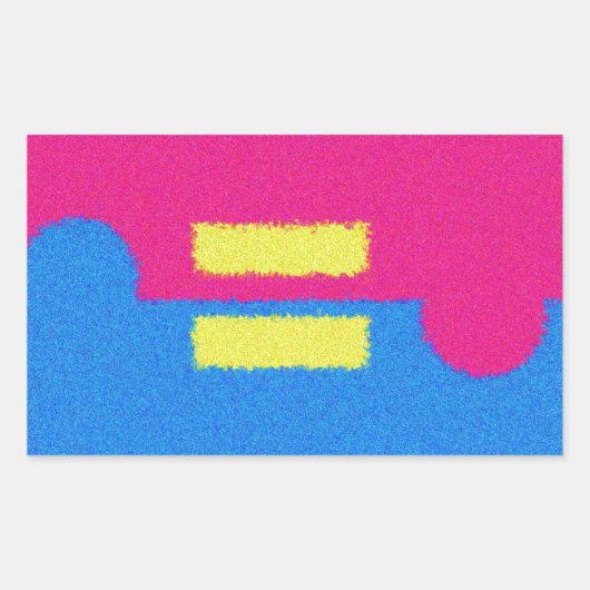 Logo für gleiche Rechte, Stilaufkleber des Impress Rechteckiger Aufkleber (Vorderseite)