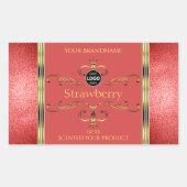 Logo für Glitzer-Border-Markenbezeichnungen für Ro Rechteckiger Aufkleber (Vorderseite)