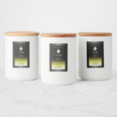 Logo für Glitzer-Etiketten für schwarz-gelbe Produ Lebensmitteletikett (Flaschen)