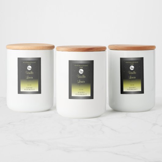 Logo für Glitzer-Etiketten für schwarz-gelbe Produ Lebensmitteletikett (Flaschen)