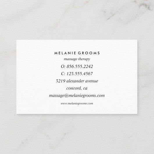 Logo für Gold-Blätter | Blau | Yoga für Wellness-M Visitenkarte (Rückseite)