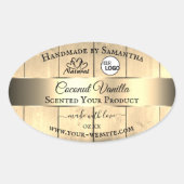 Logo für goldbraune Holzkörner Ovaler Aufkleber (Vorderseite)