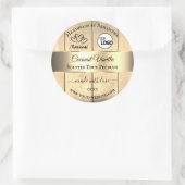 Logo für goldbraune Holzkörner Runder Aufkleber (Tasche)