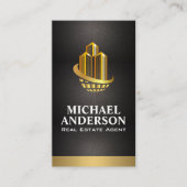 Logo für Goldene globale Gebäude Visitenkarte (Vorderseite)