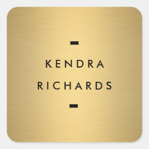 Logo für Goldname Quadratischer Aufkleber